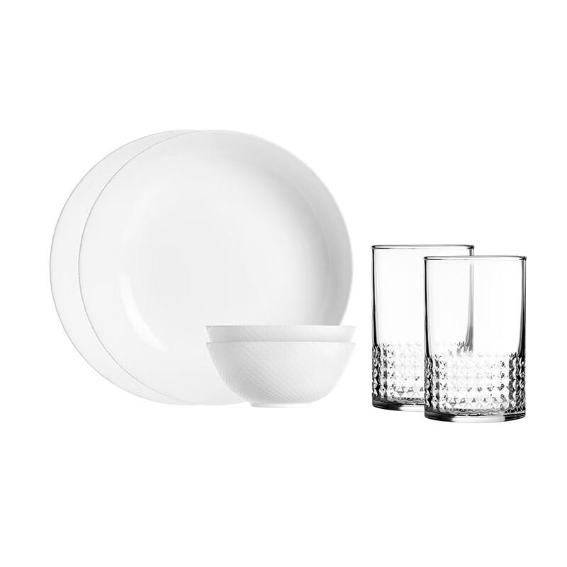 

Luminarc Crystal Diamond Embossed 6-Piece Dinnerware Set