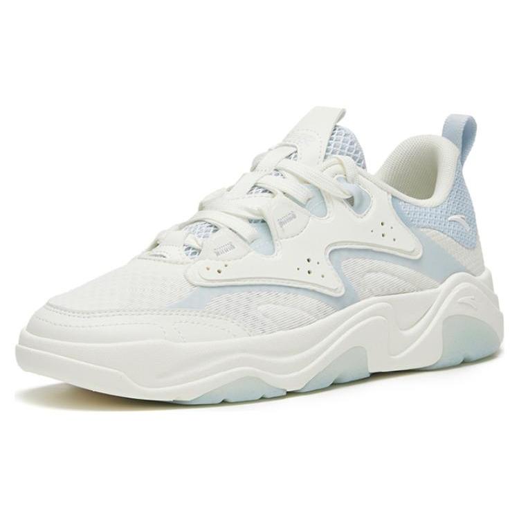 Anta Life Collection Abrasion Resistant Breathable Low Top Skateboard Shoes Women's White Blue 122328052-2