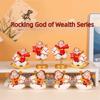 Resin God of Wealth Figurine Chinese Style Horse Statue Rocking Horse Ornament  For Home