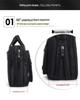 Unisex Water-Resistant Oxford 15.6" Laptop Briefcase - Large Capacity Business Handbag with Shoulder Strap