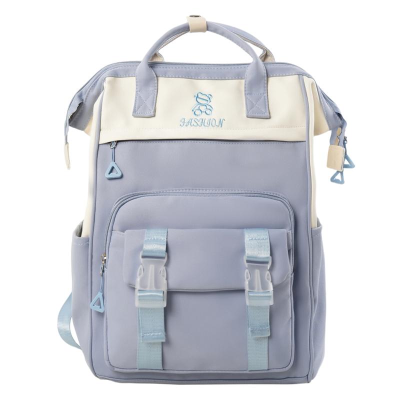 Студенческий рюкзак с цветными блоками, большой вместимости, дорожный рюкзак