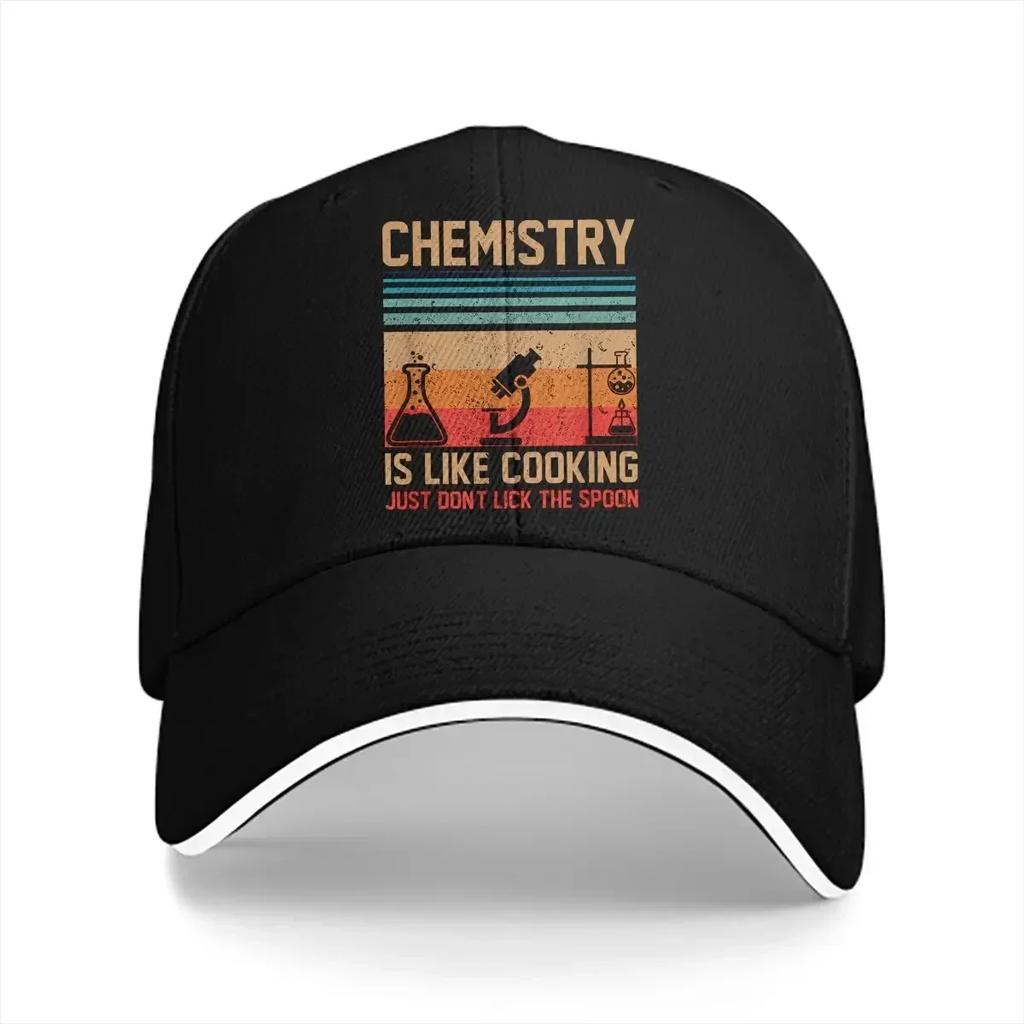 Pure Color Dad Hats Science Is Like Cooking Just Dont Lick The Spoon Unisexs Hat Sun Visor Baseball Caps Chemistry Peaked Cap