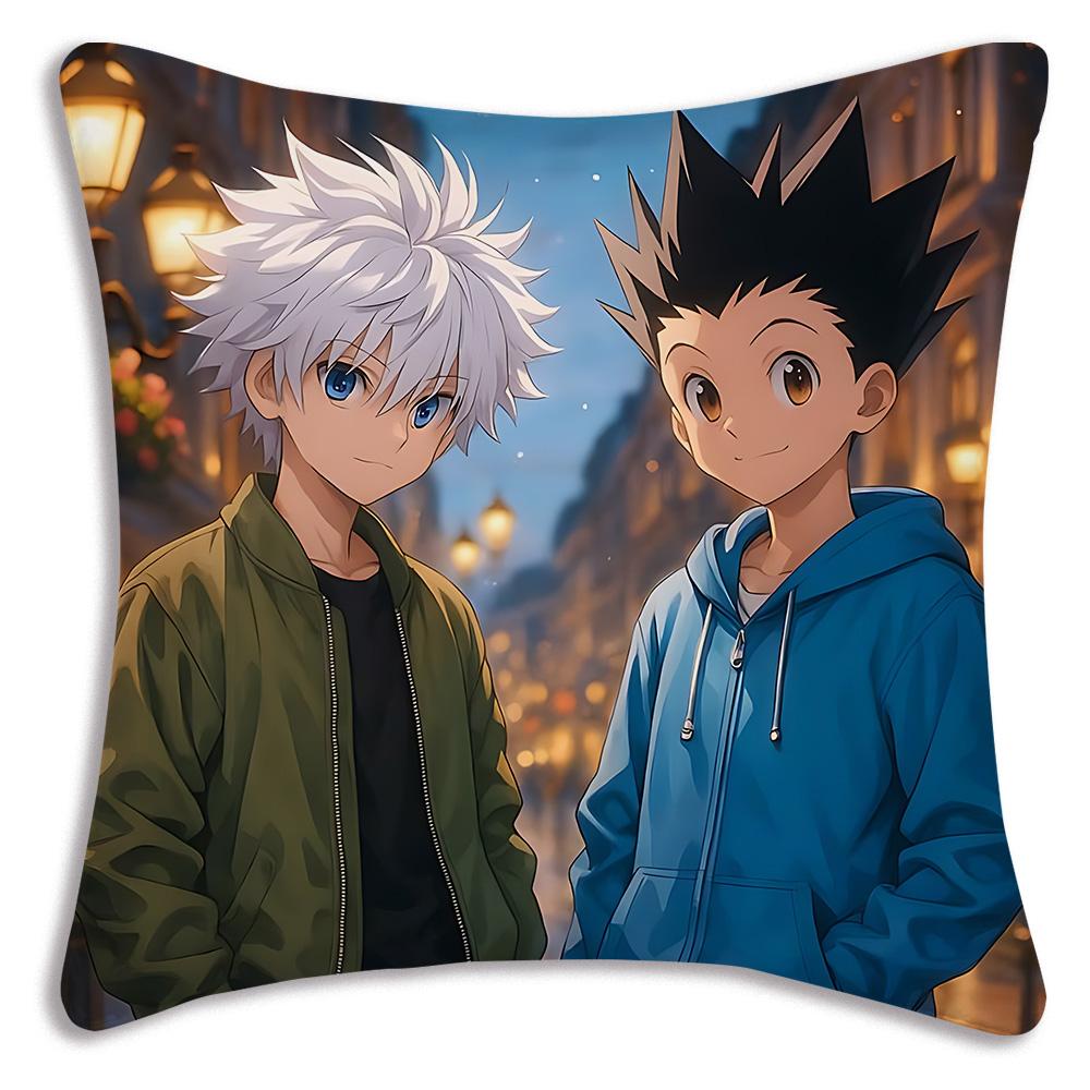 Anime For h-Hunter X HunterS Pillow Covers Cartoon Sofa Decorative Home Double-sided Printing Short Plush Cute Cushion Cover