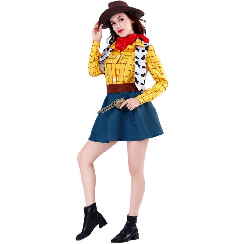 Halloween Toy Story Woody Cowboy Couple Costume for Men and Women