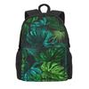Tropical Palm Leaf Backpack Jungle Print Outdoor Backpacks Youth Fun School Bags High Quality Big Rucksack