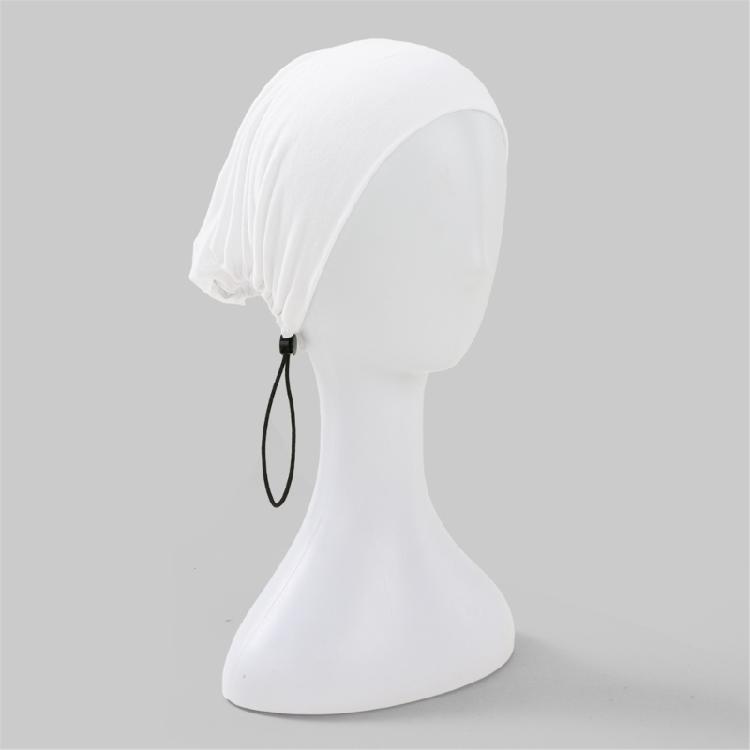 Commuters Friendly Turban Hat Adjustable Drawstring Head Cover Skull Hat for Women Mercerized Cotton Comfortable Headwrap