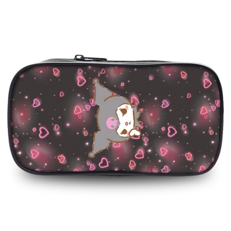Cute Kuromi Pencil Case Sanrio Student Large Capacity Stationery Storage Bag