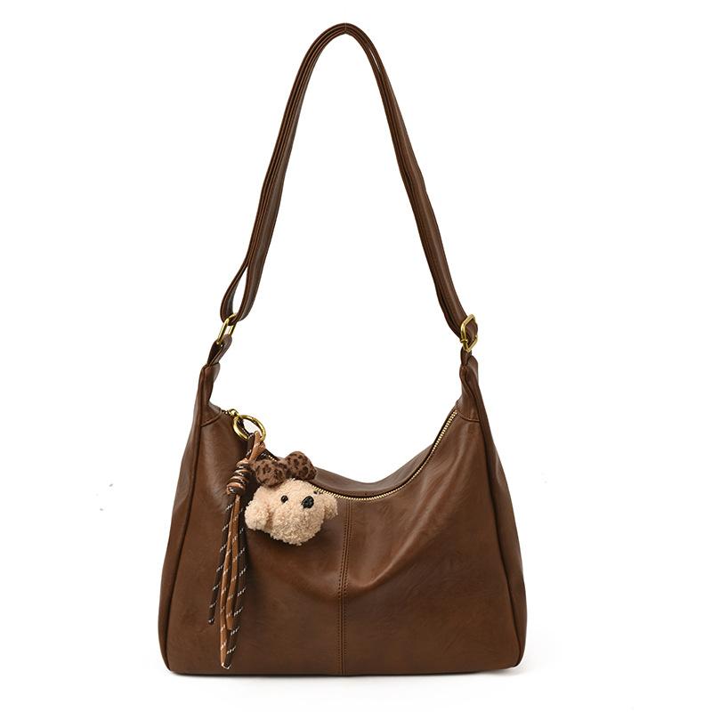 Premium Oily Leather Retro Bag 2025 New Fashion Commuter Large Capacity Women's Shoulder Messenger Bag Tote Bag