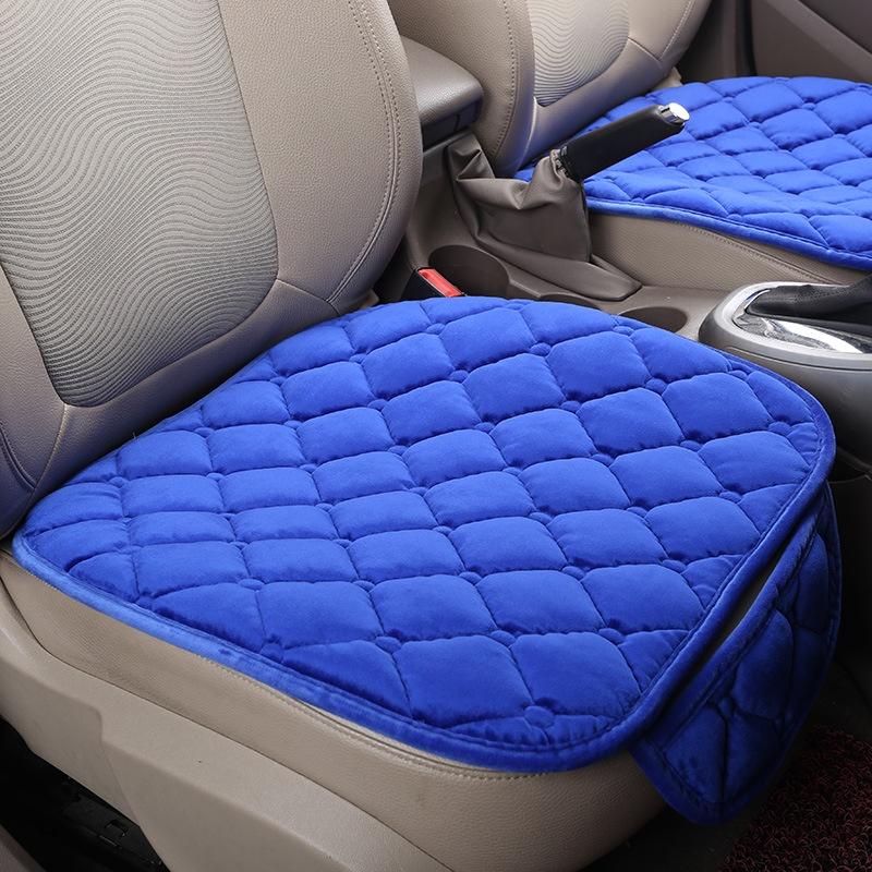 Plush Winter 1pc Anti Slip Auto Car Seat Cover Pad Lattice Pattern Cushion Chair