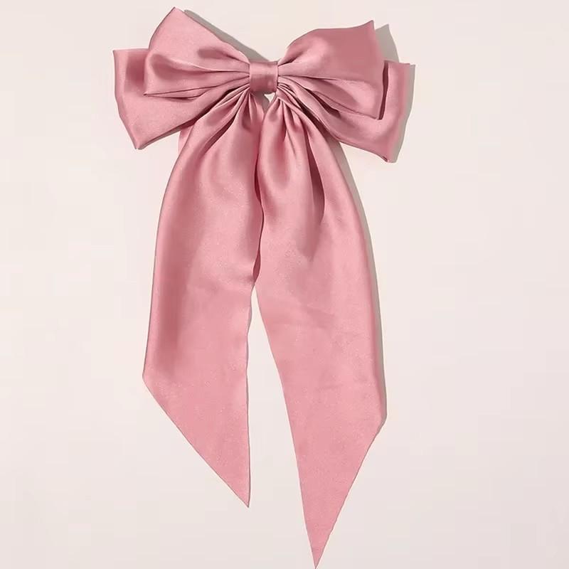 Retro Exaggerate Large Long Tassel Bow Headwear Hair Clip for Women Girl Cute Sweet Spring Clip Hair Accessories Gift Wholesale