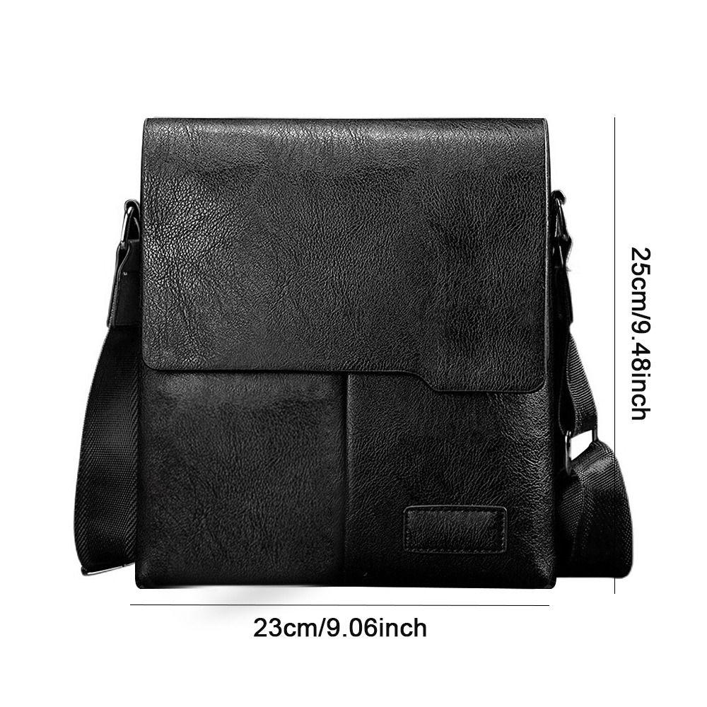 Newest Large Capacity Man Messenger Bag Adjustable Strap Waterproof Men's Crossbody Bag Pu Leather Vintage Handbag Sports