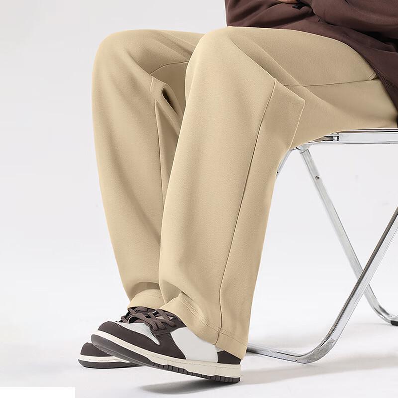 Fingercroxxit Men's Heavyweight Straight-Leg Casual Pants