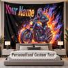 Motorradfahrer (95) Thema Personalisierte Wandteppich Benutzerdefinierter Name Text Wandbehang Tapisserie Haus Hintergrund Dekoration