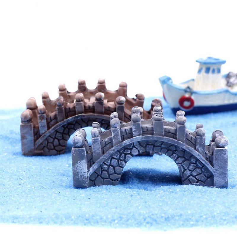 

Two-Tone Micro-Landscape Arch Bridge Ornament for Creative Succulent Decor Khaki Small Arch Bridge 5*3cm