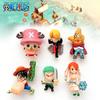 Popular  6Pcs Q Version Small Monkey D Luffy Nami Roronoa Zoro Chopper Usopp Sanji Pvc Action Figures Collectible Model Toys