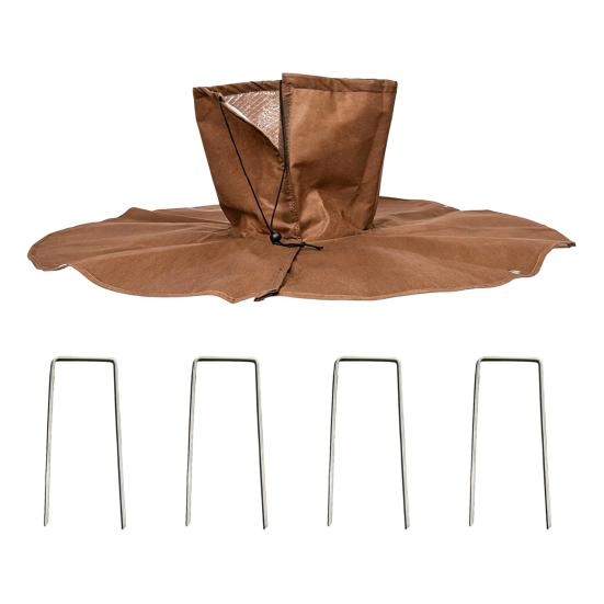 Thermal Insulation for Park Trees Palm Tree Protector, Winter Frost Cover with Drawstring And Ground Stakes, Freeze Protection Wrap