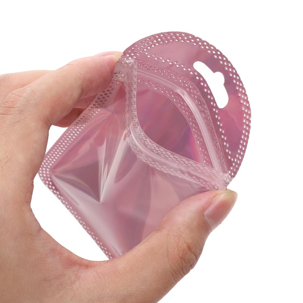 10Pcs Plastic Laser Colored Jewelry Packaging Bag Handmade Beads Bag Package