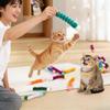 12 Stück Katzenspielzeug, Haustier-Feder spirale, Kätzchen Jagdspielzeug, Kunststoff-Spiralfedern, Interaktives Haustierbedarf, Indoor-Katzenzubehör