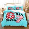 Blue 67 POP Culture 3D Print Bedding Set Modern Style Soft Duvet Cover Set King Queen Twin Size Birthday Gift for Bedroom Decor