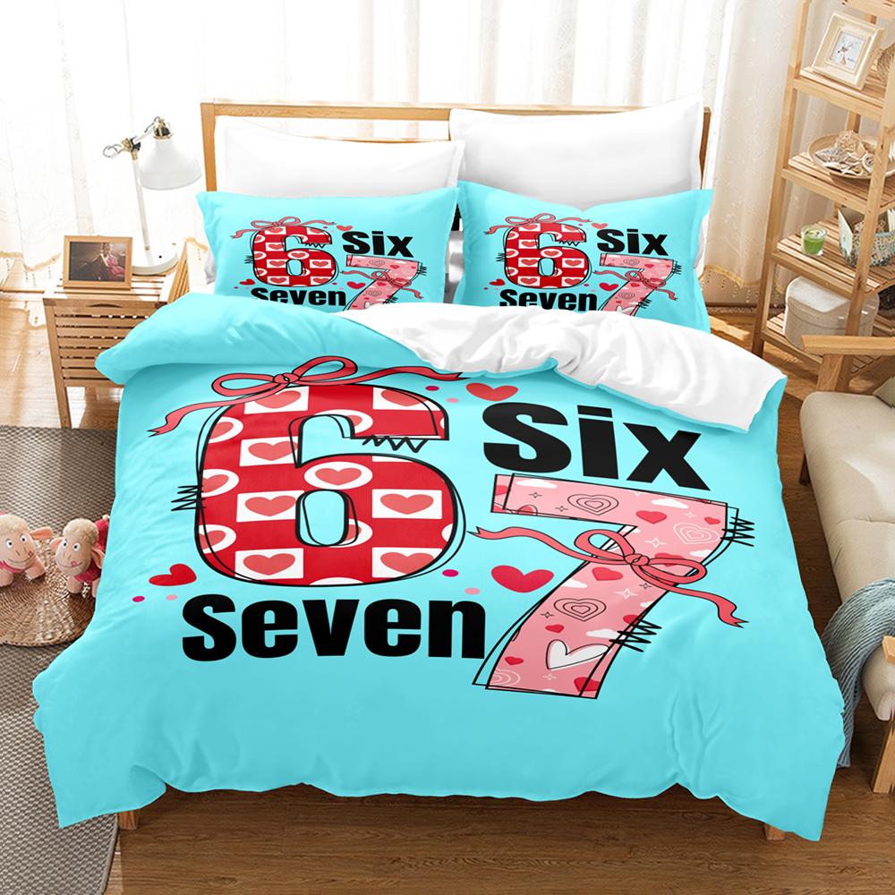 Blue 67 POP Culture 3D Print Bedding Set Modern Style Soft Duvet Cover Set King Queen Twin Size Birthday Gift for Bedroom Decor