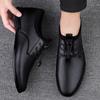 Fashion High Quality Men's Fashionable casual leather shoesShoes lace up Leather Casual Shoe outdoor Comfortable  Fashion Shoes