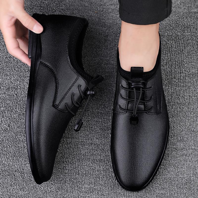 Fashion High Quality Men's Fashionable casual leather shoesShoes lace up Leather Casual Shoe outdoor Comfortable  Fashion Shoes