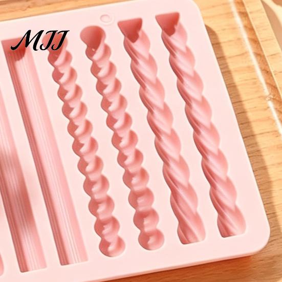 Heat Resistant Oven Tray Silicone Chocolate Rod Mold, 12 Cavity Non-stick Baking Tray, Pretzel Bar Flexible Strip Mold for And Refrigerator