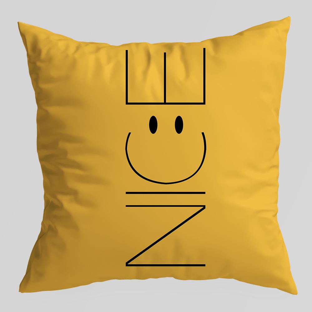 

National Trend Creative Decompression Text Printed Pillow Case Office Cushion Home Creative Sofa Bedside Pillow Case 45 * 45CM