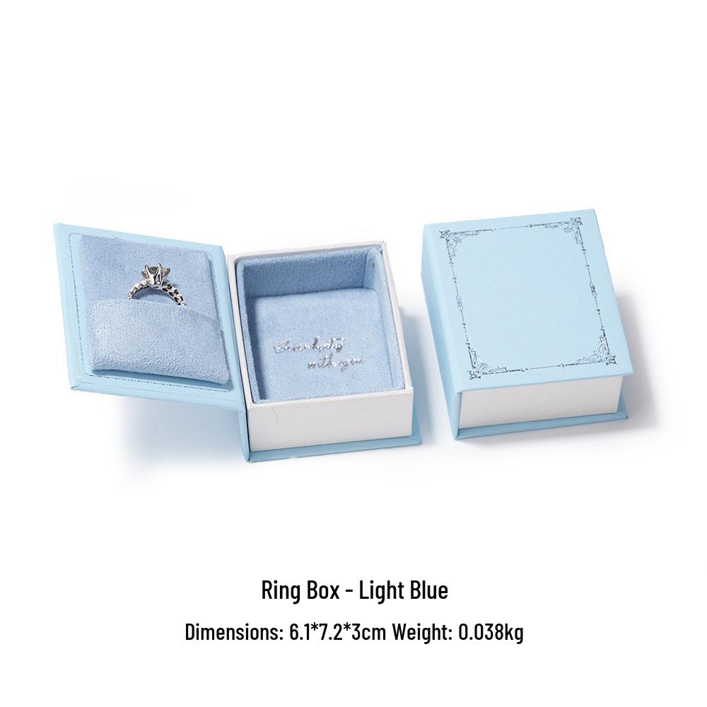 Retro Jewelry Storage Book-Shaped Box for Rings, Pendants, and Earrings - High-End Feel