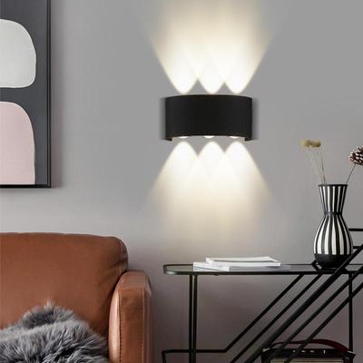 Moderne LED-Wandleuchte, Kunststoffschale, nicht wasserdicht, Wandleuchten für Innenbeleuchtung, Schlafzimmer, Wohnzimmer