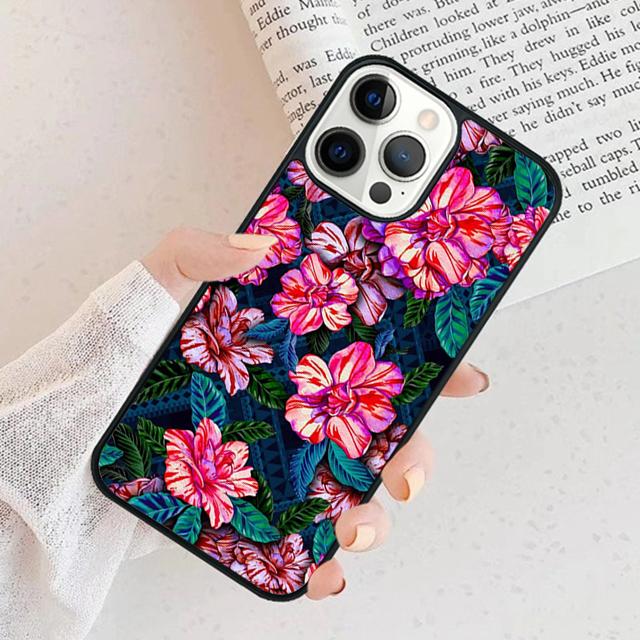 Tropisches Aloha-Hibiskusmuster Handyhülle Cover Für iPhone 17 Air 16 15 11 13 14 Pro Max 12 Plus Max Fundas