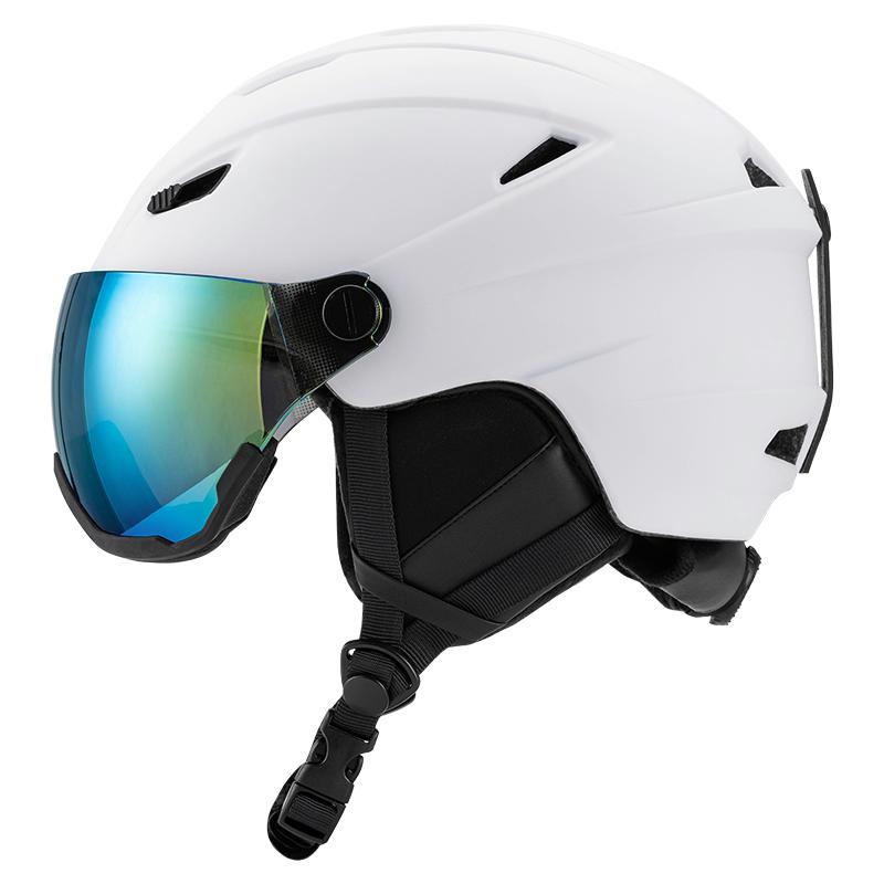 CE EN 1077 Certified Dual Sports Ski Helmet Snow Helmet with Protective Lens for Youth and Adults Winter Skiboard Helmet S
