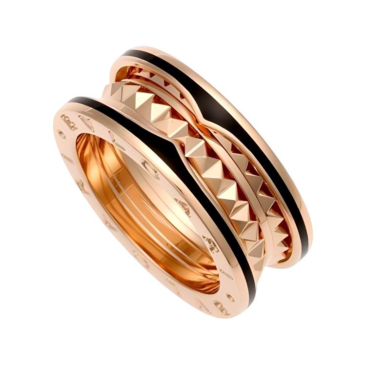 Bvlgari B.Zero1 Doppelring Unisex-Ringe Roségold AN859090