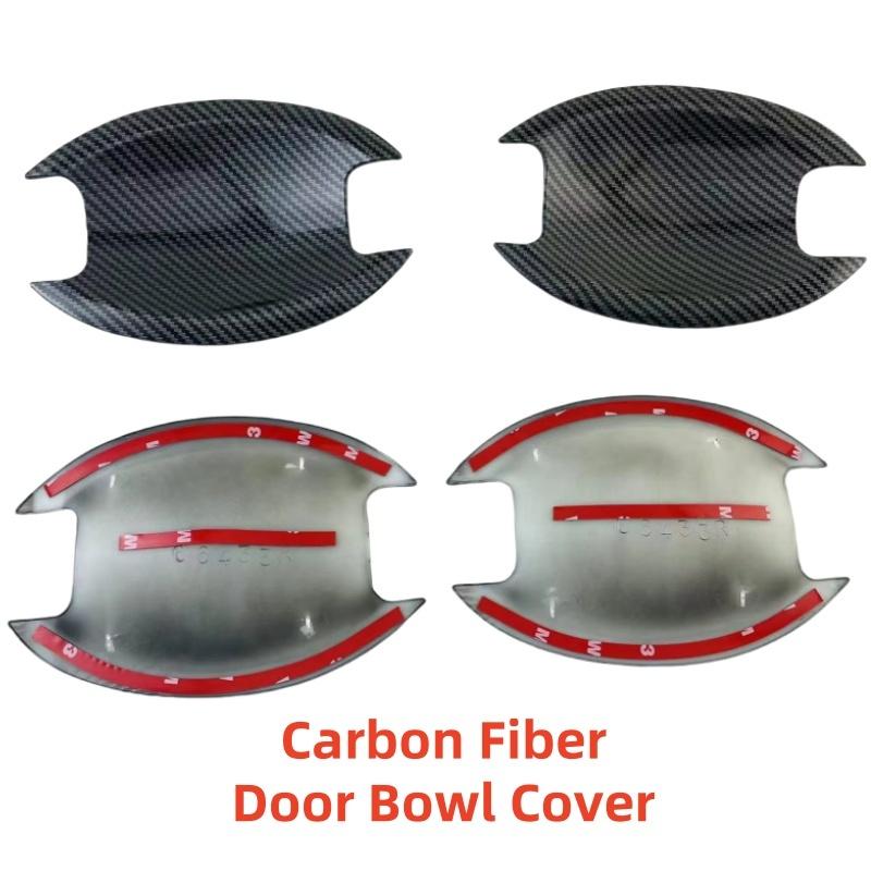 For NISSAN X-Trail XTrail T33 2008 2009 2010 20112013 Qashqai Black Carbon Car Accessory Door Handle Bowl Cover Trim Paste Style