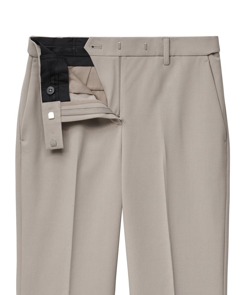 MUSINSA STANDARD WOMAN Women'S Slim Straight Hidden Elastic Waist Slacks [Light Beige]