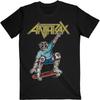 Anthrax Unisex Adult Spreading Skater Notman Vintage Cotton Back Print T-Shirt