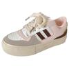 B-9108 Thick-soled Little White Shoes Women's Shoes 2024 New Autumn Niche Ins Trendy Shoes Versatile Flat-soled Leather Board Shoes