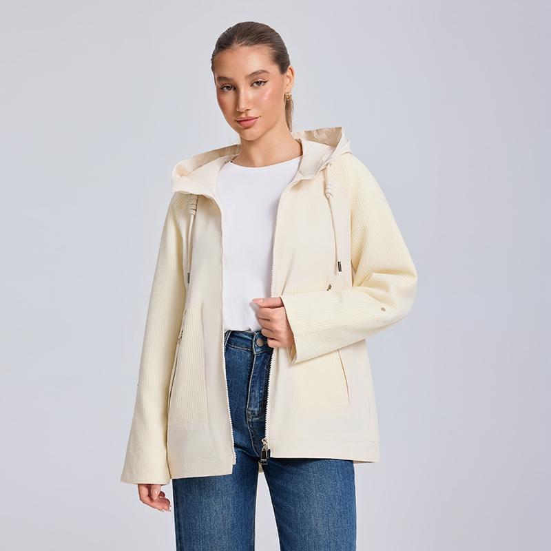 Women Jacket MODERN NEW SAGA Spring Women Coat Brand Autumn Lady Trench Coat Hooded Windbreaker Plus Size Patchwork