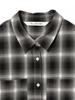 Ray Beams Women's Ombre Check Oversized Shirt, Black, One Size, Large/Sized Shirt/Blouse