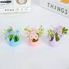 5Pcs Multicolors Flower Basket Miniatures Resin Desktop Ornaments Fairy Garden Decoration Moss Terrarium Micro Landscape