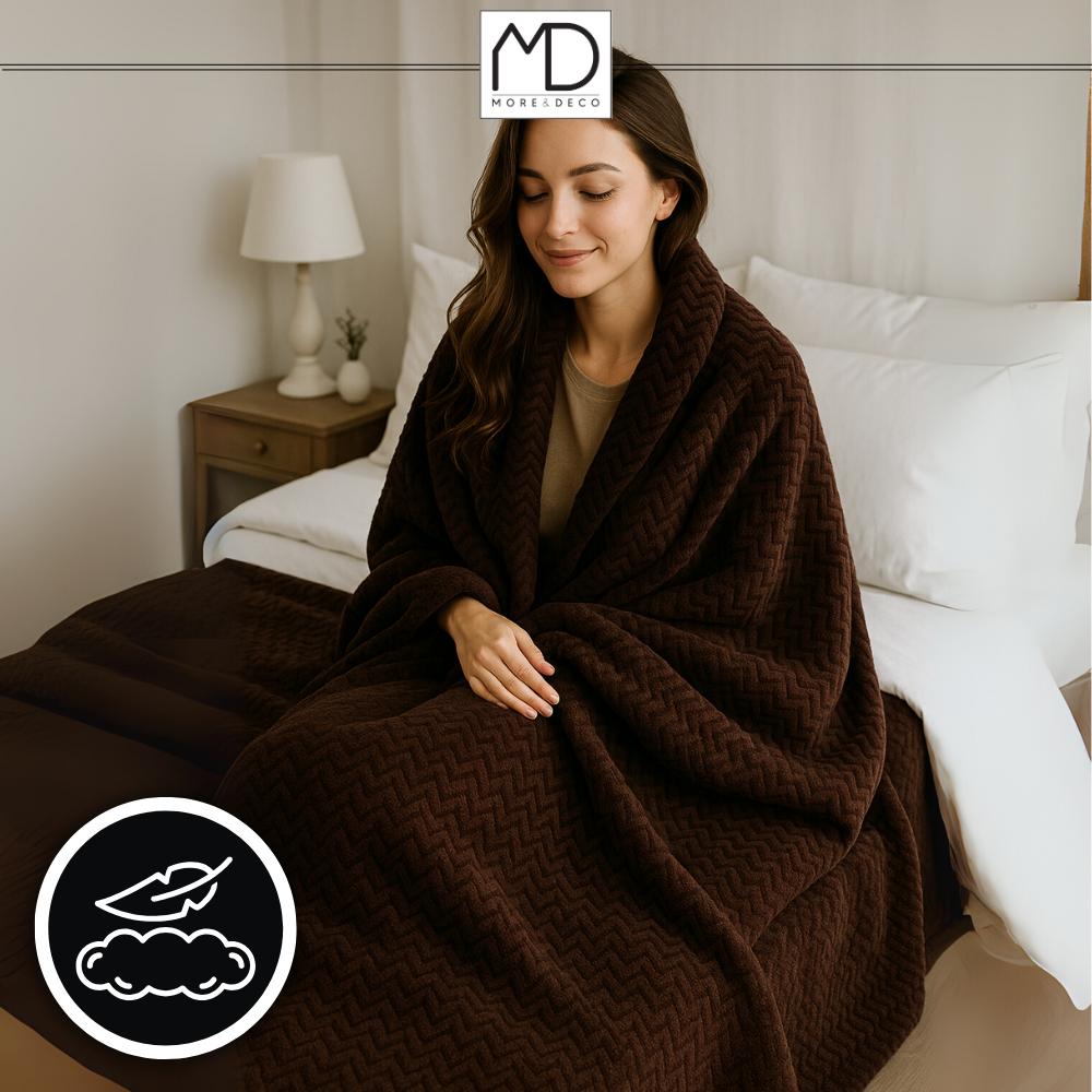 Blanket blanket for bed warm nice bedspread gift 200x220 cm brown name day