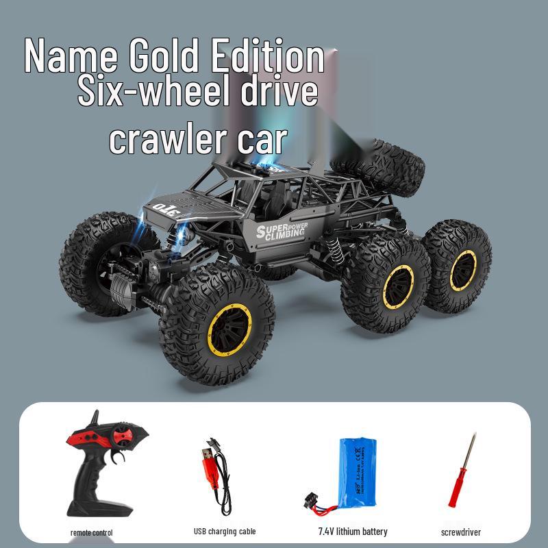 Rechargeable High-Speed 6-Wheel Off-Road Remote Control Climbing Car for Boys