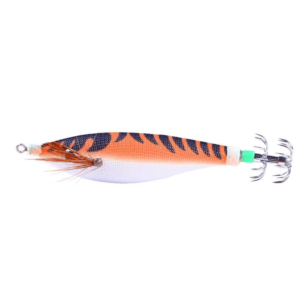 Lure bait10CM 9.6GRound Belly Wood Shrimp8Colorful Squid Hook Bionic Bait8Word Ring Swivel Fishing Supplies Special for Bass