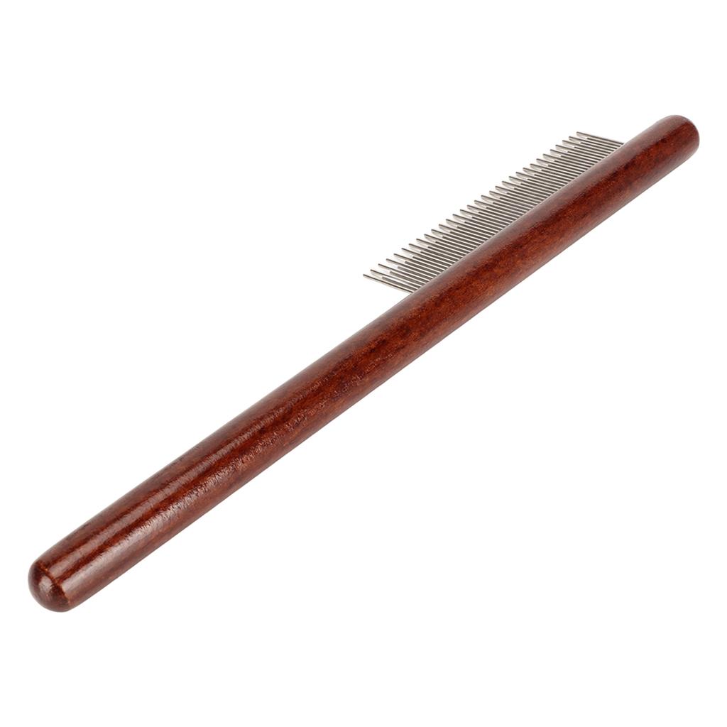 Pet Wooden Comb Stainless Steel Pin Teeth Durable Comfortable Portable Cat Comb for Pets Dogs Long