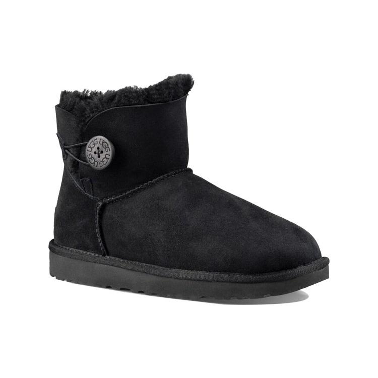 (WMNS) UGG Mini Bailey Button Boot 'Black' Women's 1016422-BLK