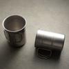 Heat-resistant Stainless Steel Camping Mug Folding Handle Portable Outdoor Drinking Cup  RV Party