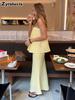Cotton Strappy Dress Set Summer New Style Temperament Lazy Strappy + Fish Tail Dress Long Dress Set