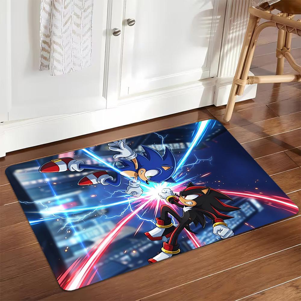 Sonic & Shadow: Speed Clash Decoration,Carpet,Living Room,Bedroom, Non-slip,Square rug
