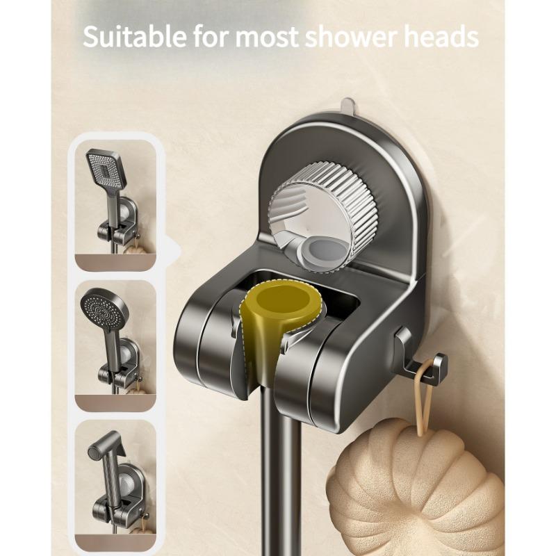 1PC Non-punching Shower Bracket Suction Cup Wall Hanging Bathroom Universal Adjustable Angle Strong Adsorption Quick Installation