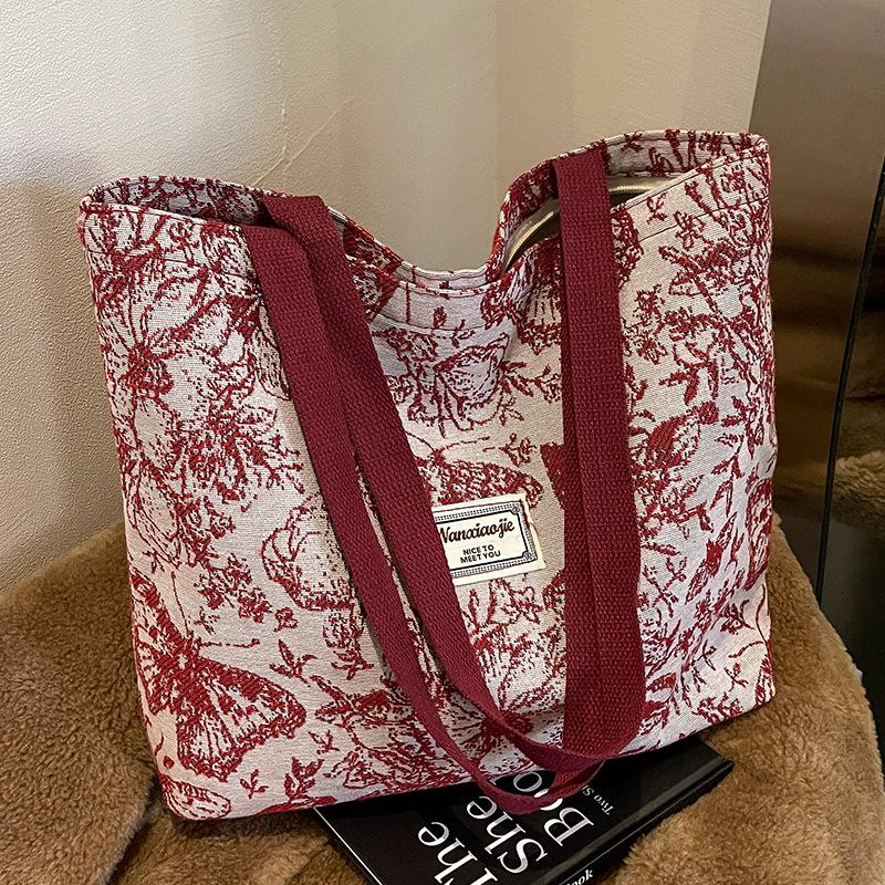 Large Capacity Single Shoulder Handbag for Women New Canvas Bag for Women Ins Versatile Shopping Commuter Tote Bag for Women